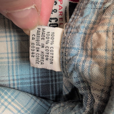 Chemise Levi's bleu ciel vintage robuste Red Tab noir Taille M (taille grand)