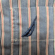 Chemise Nautica taille XL 100% coton made in moritus Bleu à Rayures longues mch
