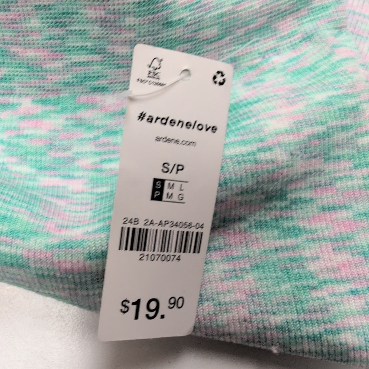Mini Jupe Femme S Ardene Rose Verte Stretch Neuve avec Étiquette