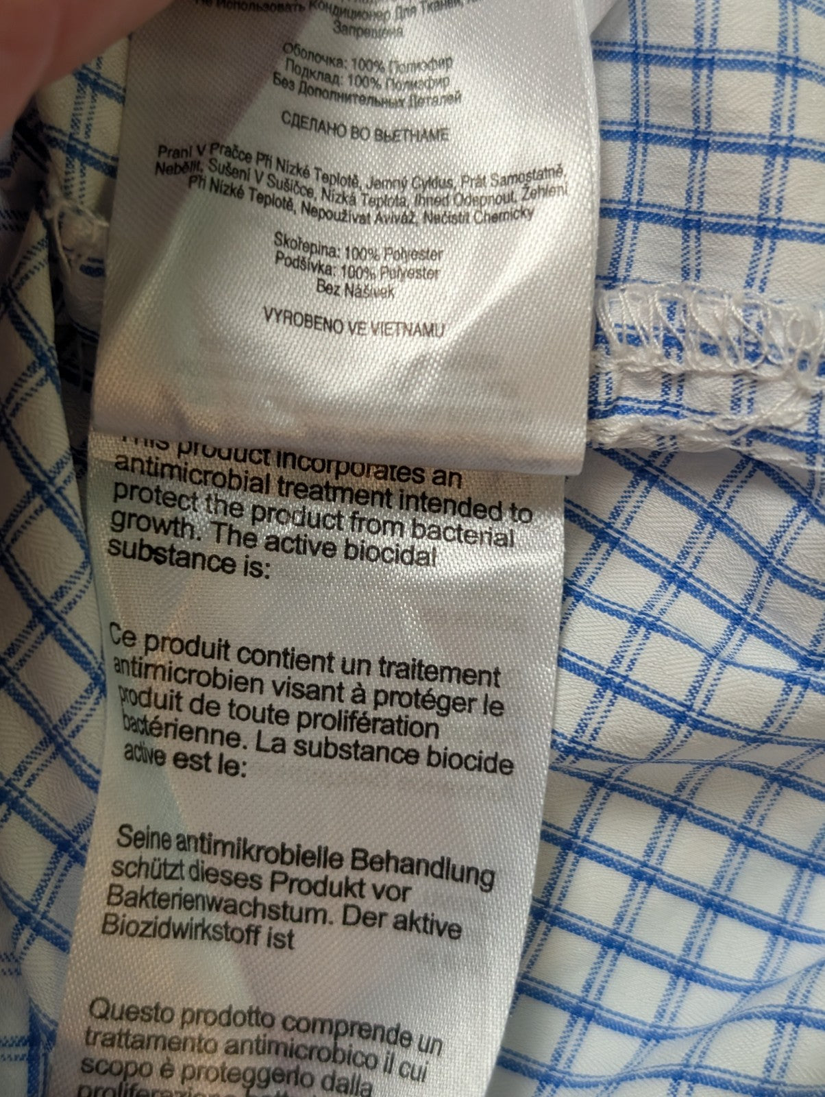 Chemise Columbia PFG bleu et blanche à carreaux taille L #286msch