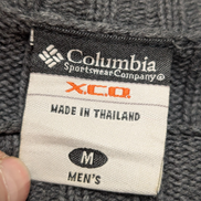 Pull Columbia vintage modèle XCO gris à rayures côtelées homme taille M