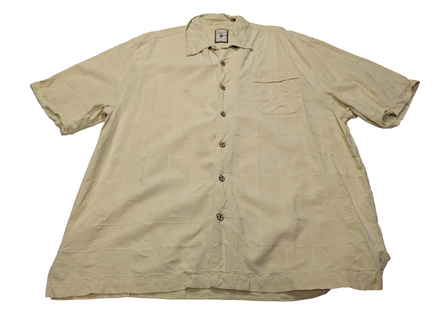 Chemise hawaïenne soie jaune Jamaica Jaxx manches courtes taille XL