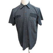 Chemise Cintas Workwear Flex M Vert Foncé Manches courtes 2 Poches Poche Stylo