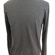 Pull Tommy Hilfiger Gris Chiné - Mélange Soie & Coton - Taille M