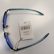 Lunettes de soleil Y2K Rectangulaires Verres Bleus Branches fines