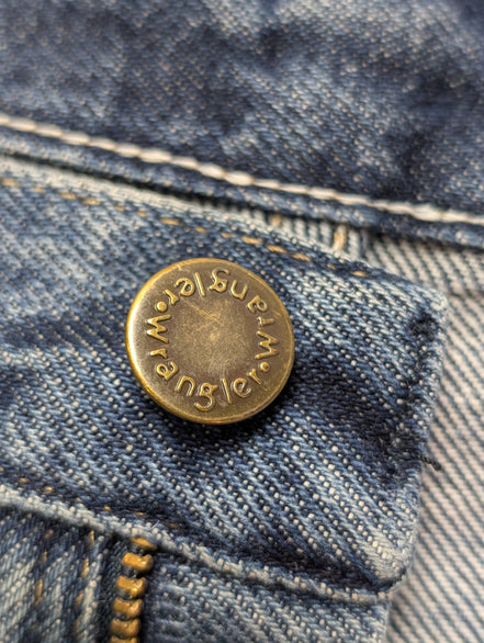 Jean Wrangler Homme Vintage Bleu W36 L30 Denim Épais Robuste Travail Pantalon