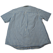 Chemise CHAPS bleue et verte à carreaux manches courtes taille XL #14e