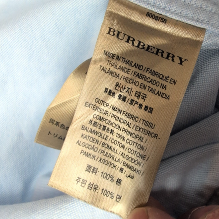 Chemise BURBERRY vintage L bleu Oxford logo écusson brodé coton