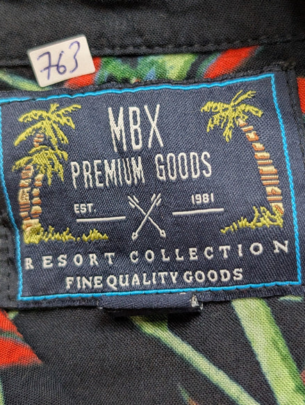 Chemise Hawaïenne MBX Premium Goods 100% Viscose - Bleu Marine - XL
