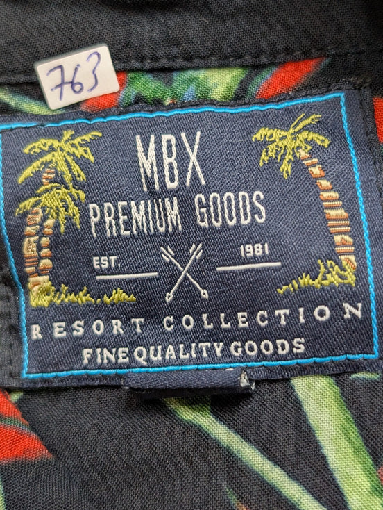 Chemise Hawaïenne MBX Premium Goods 100% Viscose - Bleu Marine - XL