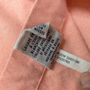 Chemise Ralph Lauren XLTG Oxford abricot logo marron coton manches longues