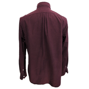 Chemise Ralph Lauren L bordeaux uni logo vert foncé 100% coton manches longues