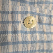 Chemise Nautica bleu ciel petits carreaux manches longues 1 poche M