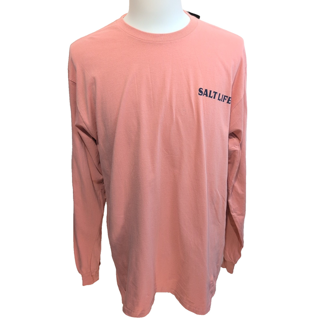 T-shirt Salt Life Manches Longues Saumon Taille L Coton Surf Neuf avec étiquette