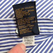 Chemise Tommy Hilfiger Golf Taille L Bleu et Blanc à Rayures Vintage