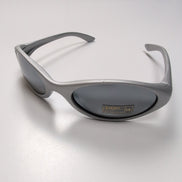 Lunettes de soleil de style Ovale Gris Argenté KAKIKO Y2K