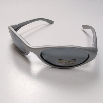 Lunettes de soleil de style Ovale Gris Argenté KAKIKO Y2K