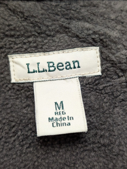 L.L.Bean Surchemise Veste Flanelle Carreaux Gris Violet Polaire Doublée M |252S