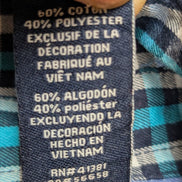 👕 CHEMISE CHAPS PERFORMANCE XL (TG) À CARREAUX BLEUS LOGO BRODÉ 60% COTON