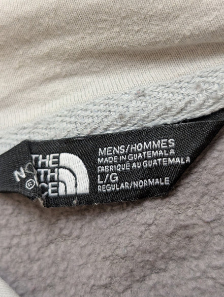 The North Face Sweat à Capuche Gris - Logo Jaune Motif Camouflage - Taille L