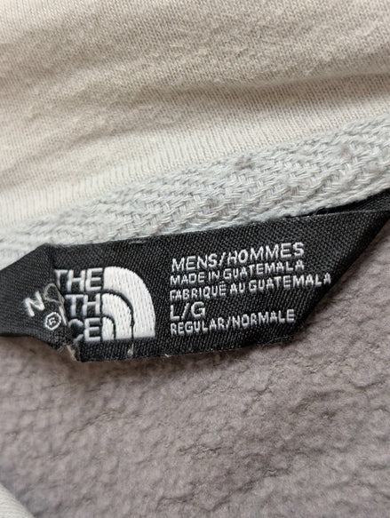 The North Face Sweat à Capuche Gris - Logo Jaune Motif Camouflage - Taille L