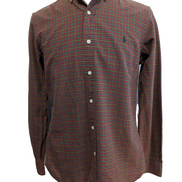 Chemise Ralph Lauren Bordeaux à Carreaux Manches Longues - Taille S