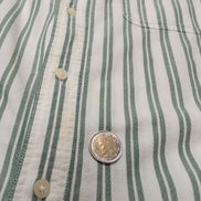 Chemise CHAPS blanche à rayures vertes taille L #57e
