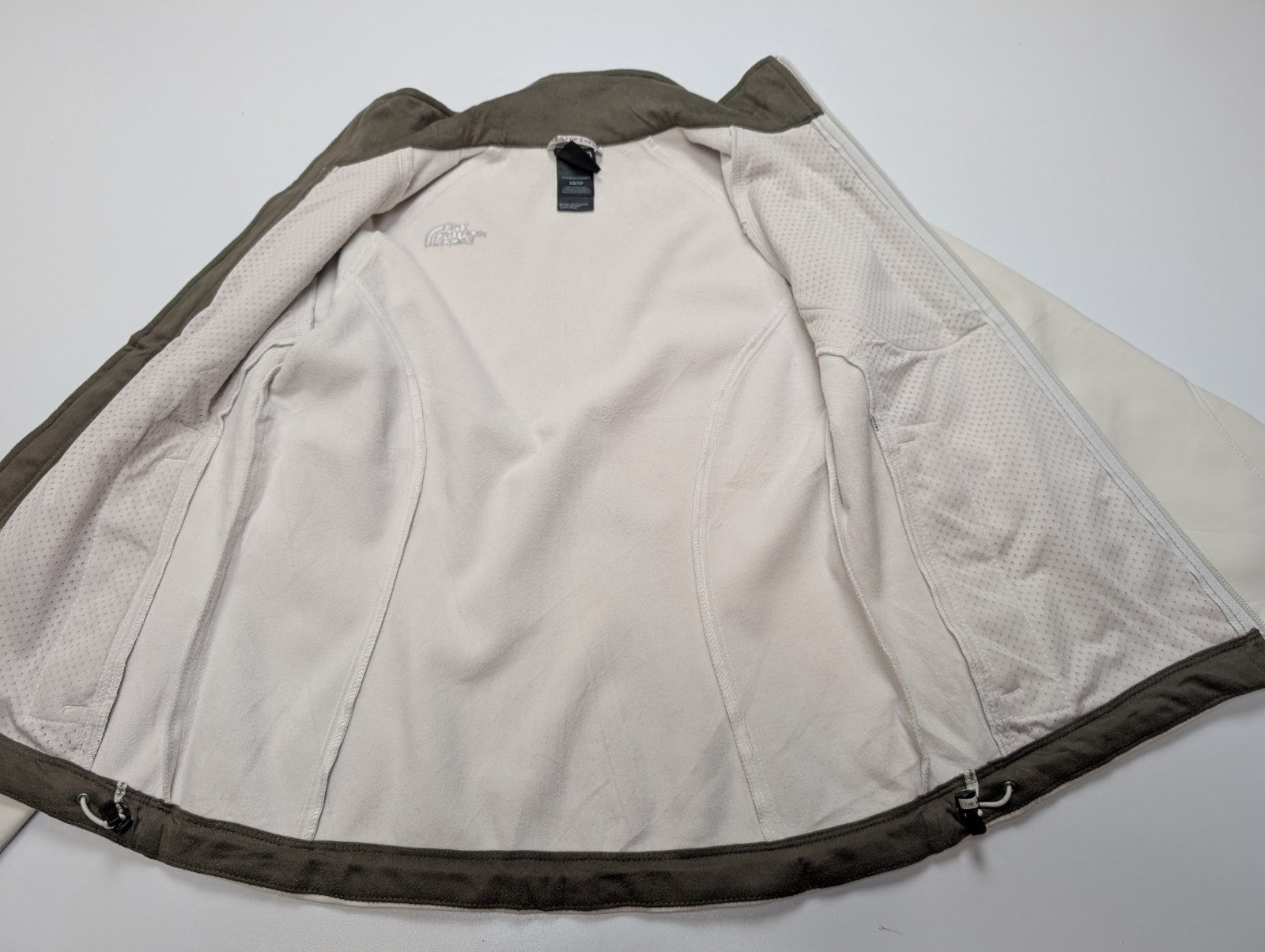 Veste Softshell TNF APEX Femme XS Blanche Coupe-Vent Polaire Technique