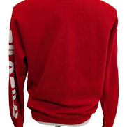 Sweat Fila Vintage T. M Col Rond Rouge | Multi-Logos Manches | TBE