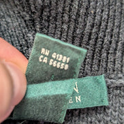 Gilet cardigan LAUREN Ralph Lauren M noir col châle ouvert coton viscose