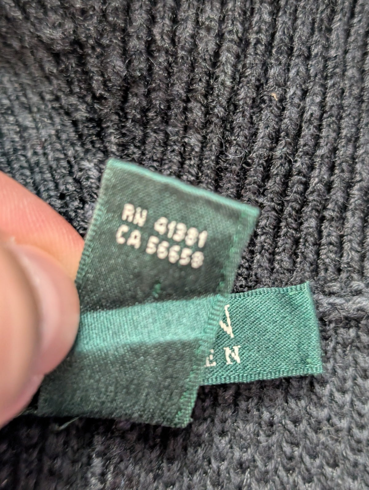 Gilet cardigan LAUREN Ralph Lauren M noir col châle ouvert coton viscose