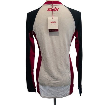 T-shirt Running Femme SWIX Race X XL Noir Blanc Rouge Technique