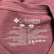 COLUMBIA PFG T-Shirt Homme L Bordeaux Pêche Logo Vintage Fishing Outdoor |101T