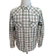 Chemise Patagonia S M Western Vert Carreaux Coton 2 Poches manches longues