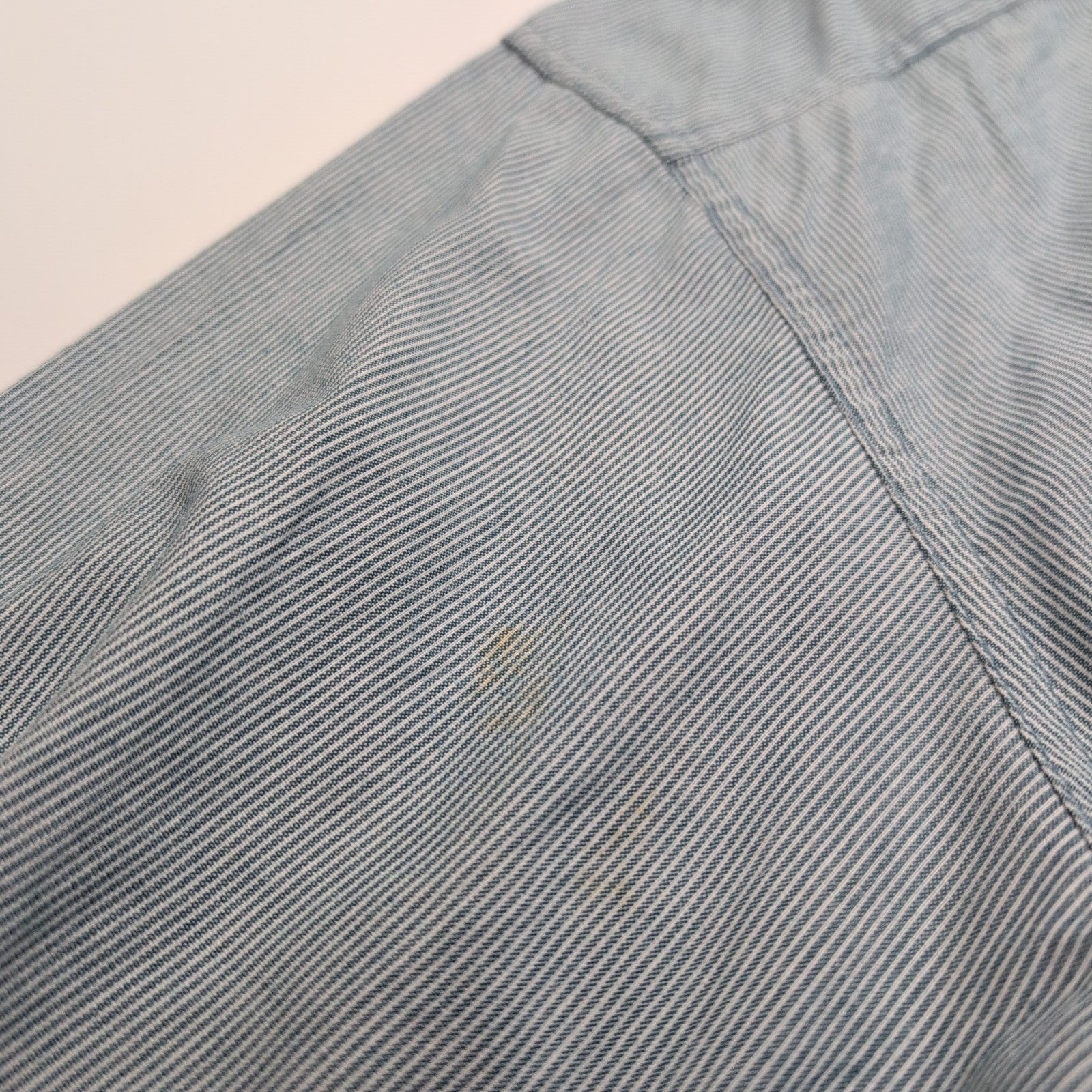 Chemise Wrangler Bleue Fines Rayures 100% Coton Manches Longues Taille XL