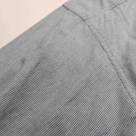 Chemise Wrangler Bleue Fines Rayures 100% Coton Manches Longues Taille XL