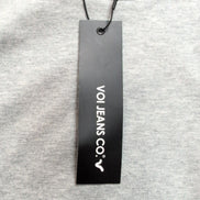T-shirt VOI Jeans Co Gris Taille M Neuf Étiquette Logo Brodé Coton Viscose