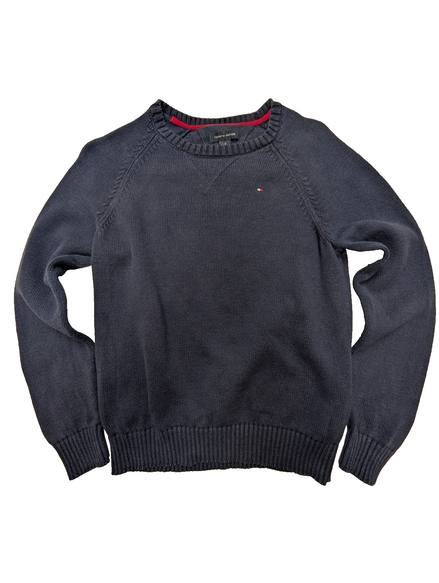 Pull Tommy Hilfiger vintage bleu marine garçon taille M (8-10 ans)