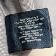 Chemise Ralph Lauren Bleu Clair Logo Marron Manches Longues - Taille S / 18