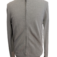 Gilet Tommy Hilfiger Vintage Gris Zippé Coton Premium - Taille M