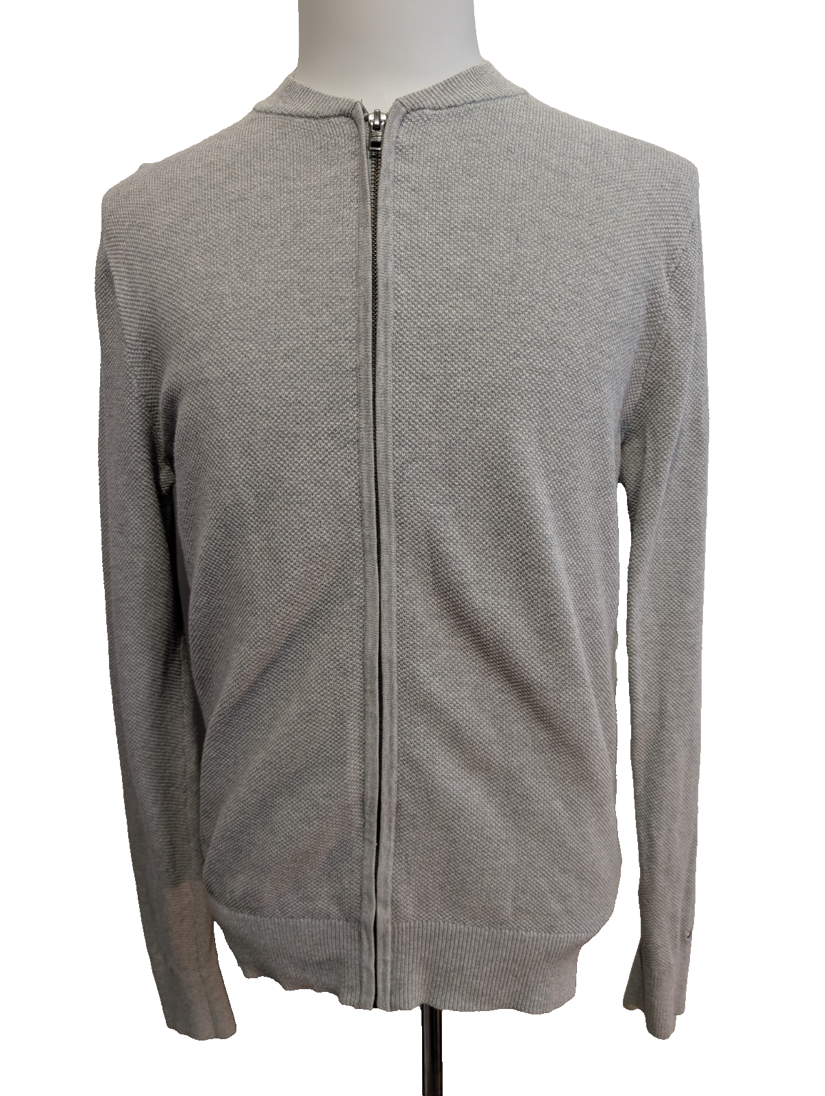 Gilet Tommy Hilfiger Vintage Gris Zippé Coton Premium - Taille M