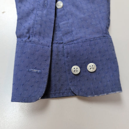 Chemise Tommy Hilfiger Homme Taille M/L Bleue Stretch Coton Micro Motif