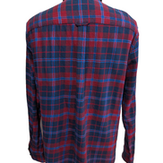 🌲 CHEMISE FLANELLE PERFORMANCE CHAPS L (G) CARREAUX ROUGE BLEU LOGO BRODÉ