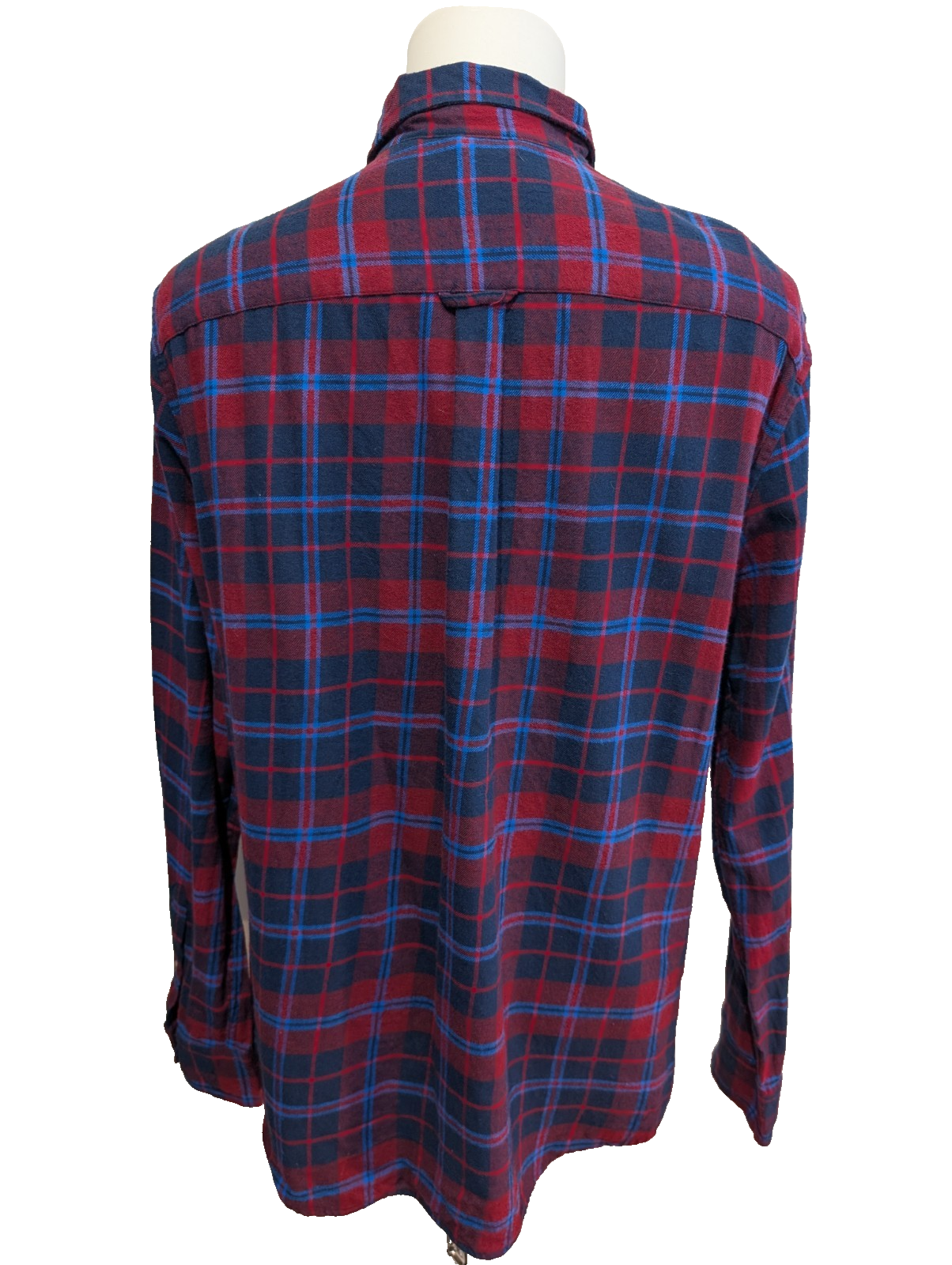 🌲 CHEMISE FLANELLE PERFORMANCE CHAPS L (G) CARREAUX ROUGE BLEU LOGO BRODÉ