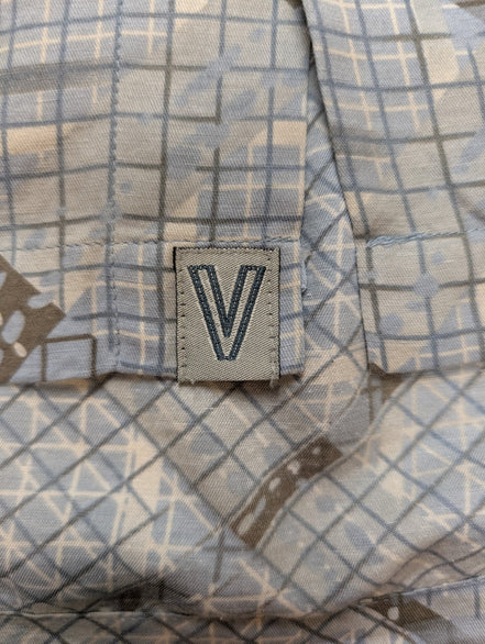 Chemise hawaïenne soie Visitor rayée manches courtes taille XL