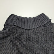 Pull chaud Polo Ralph Lauren Épais Noir Col Boutonné Coudières Taille S