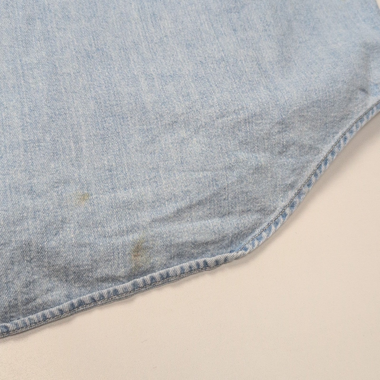 Chemise Levi's XL Jean Bleu 100% Coton 2 Poches Boutons Métal Logo