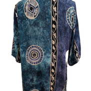 Chemise Hawaïenne Bleue Turquoise Motif Tribal - Taille XL (Longue)