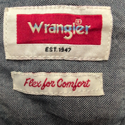 Chemise Wrangler Manches Courtes Grise à Poches Stretch FLEX Taille S