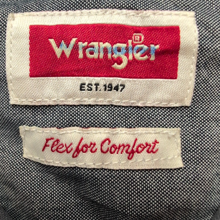 Chemise Wrangler Manches Courtes Grise à Poches Stretch FLEX Taille S